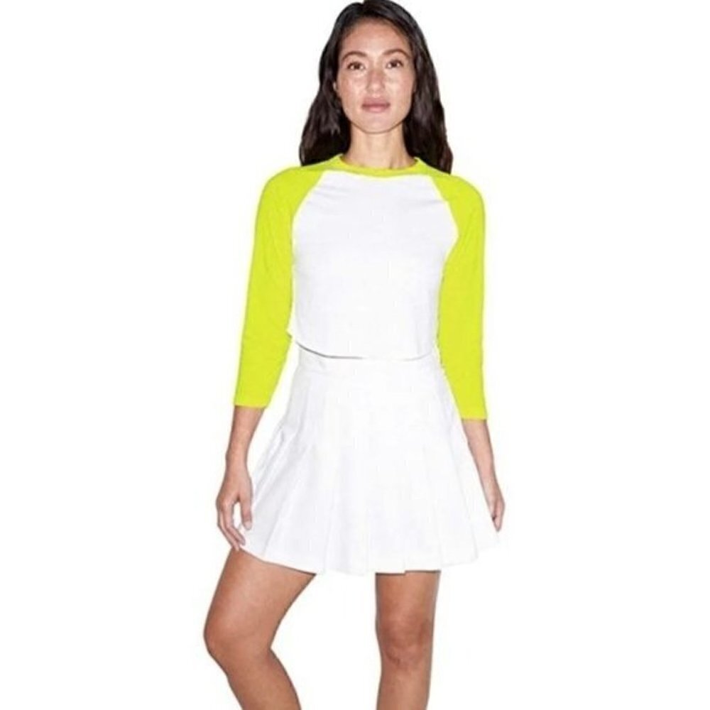 American Apparel Women's 50/50 Cropped 3/4 Sleeve